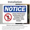 Signmission Unauthorized Persons Not Permitted Beyond OSHA Notice Sign, Vinyl Decal, 10in W x 7in L, 2PK OS-2PACK-NS-D-710-L-16777 - alternate 2